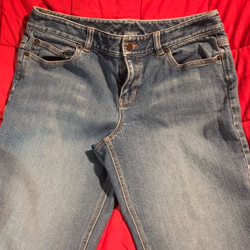 Ann Taylor Loft Cropped Blue Denim Jeans